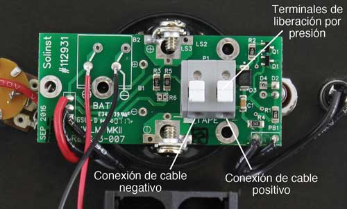 conexión del cable 102 / 102m mk2 a la placa de circuito