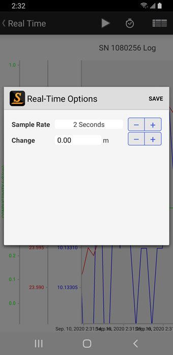 solinst levelogger 5 app edita parámetros en tiempo real para android