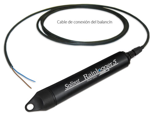 registrador de datos de pluviómetro solinst rainlogger 5 con cable de conexión