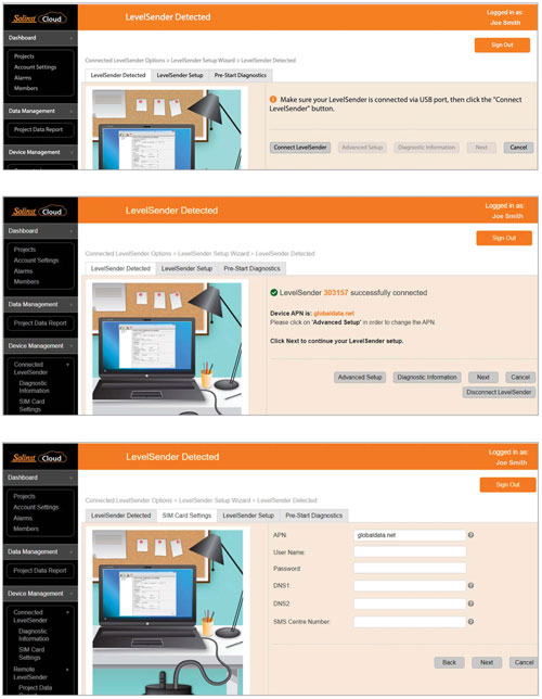 ajouter levelsender au cloud solinst