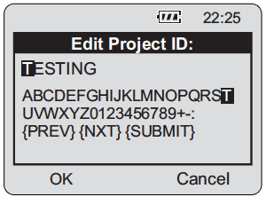figure 8-6 edit instrument number menu