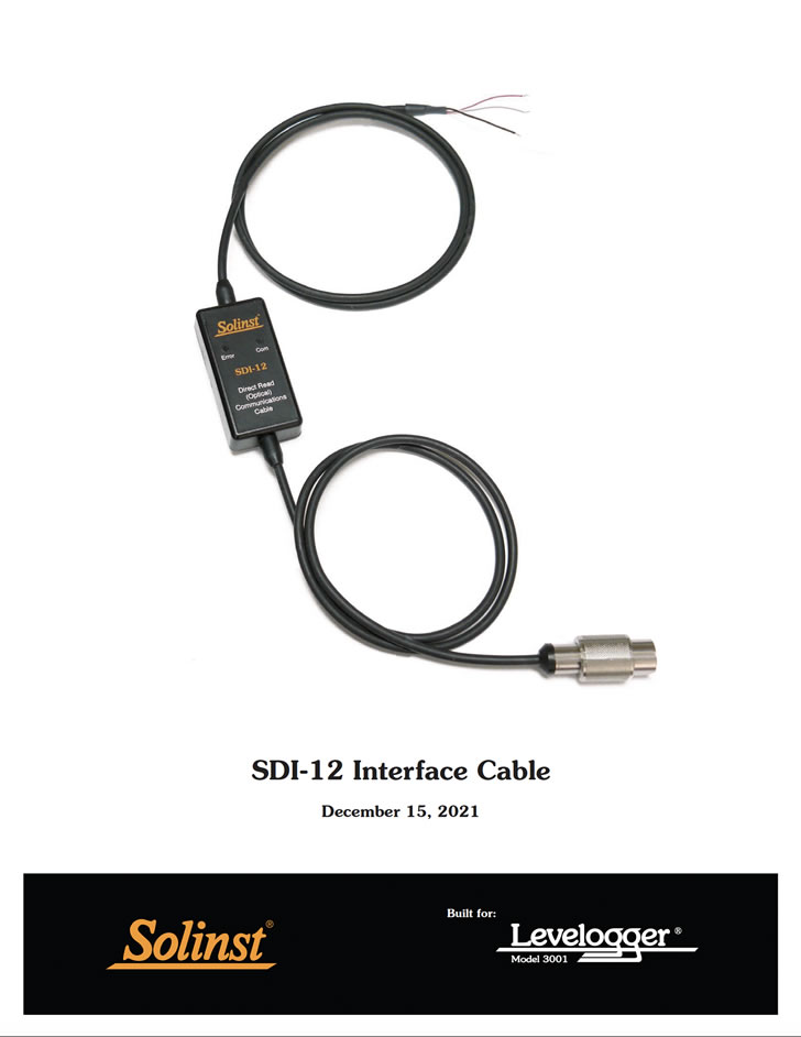 solinst levelogger sdi-12 interface cable