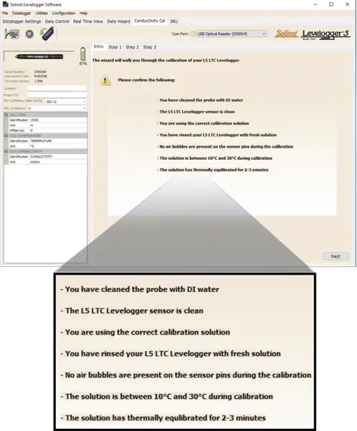 figure 6-2 ltc levelogger edge calibration wizard introduction