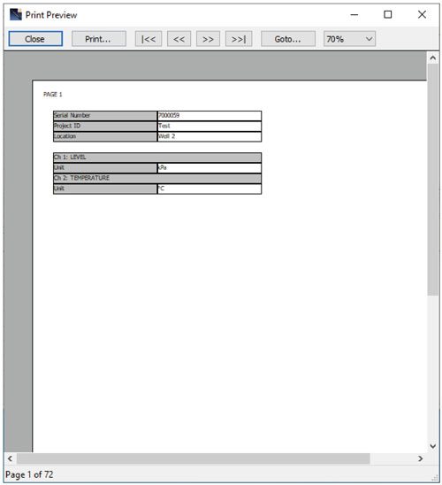 figure 7-10 print preview window