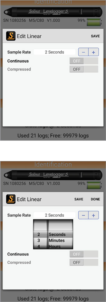 solinst levelogger app edit linear for android