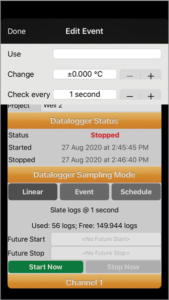 edit solinst dataloggers groundwater sampling event using solinst levelogger app ios