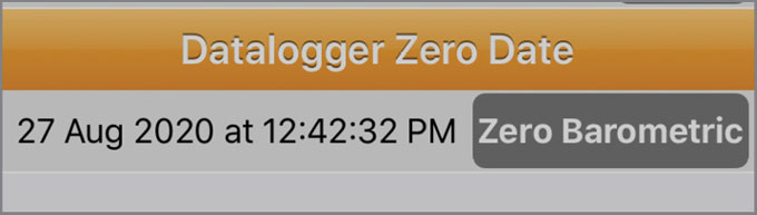 setting zero barometric data on solinst levelogger app for ios