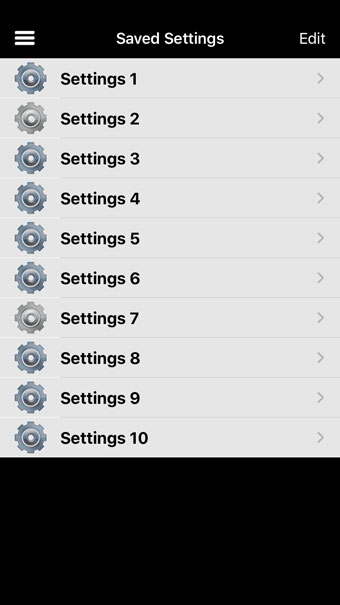 solinst levelogger app settings screen for ios