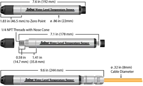 figure 3 2 water level temperature sensor dimensions