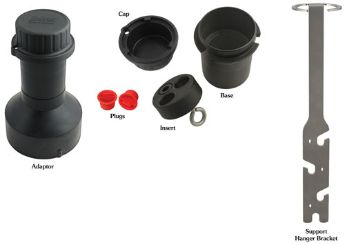 solinst well cap assembly well adaptor and support hanger bracket for water level temperature sensor