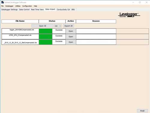 data compensation results – multiple files