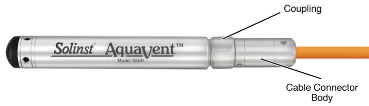 Connecting a Vented Cable to the Solinst AquaVent Datalogger solinst aquavent aquavent user guide vented cable connections aquavent cable connections solinst aquavent cable connections aquavent cable connectors solinst aquavent cable connectors connecting vented cable to wellhead connecting solinst aquavent cable to wellhead connecting solinst aquavent cable to wellcap image