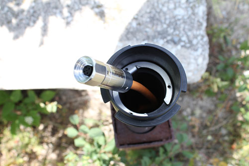 Sliding the Well Cap Sleeve Up to the Wellhead solinst aquavent aquavent user guide vented cable support hanger bracket solinst aquavent cable support hanger bracket securing aquavent securing solinst aquavent securing solinst aquavent cable in well image