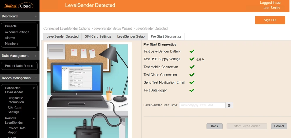 figure 5-8 pre-start diagnostics