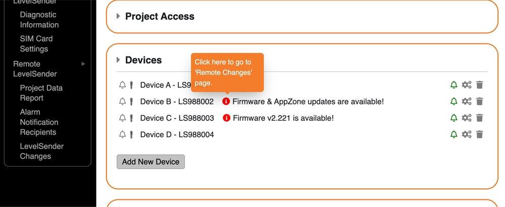 figure 5-14 firmware update warning hover message