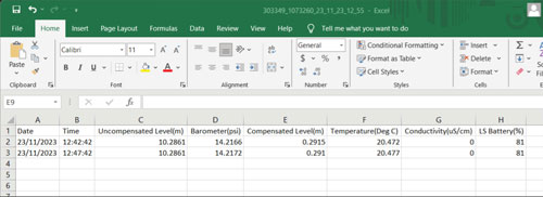 levelsender ftp csv report example