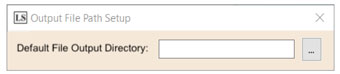 configure output file path