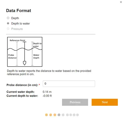 figure 4-5 solsat 5 depth to water measurement