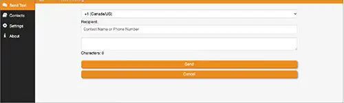 figure 6-4 solsat 5 send text