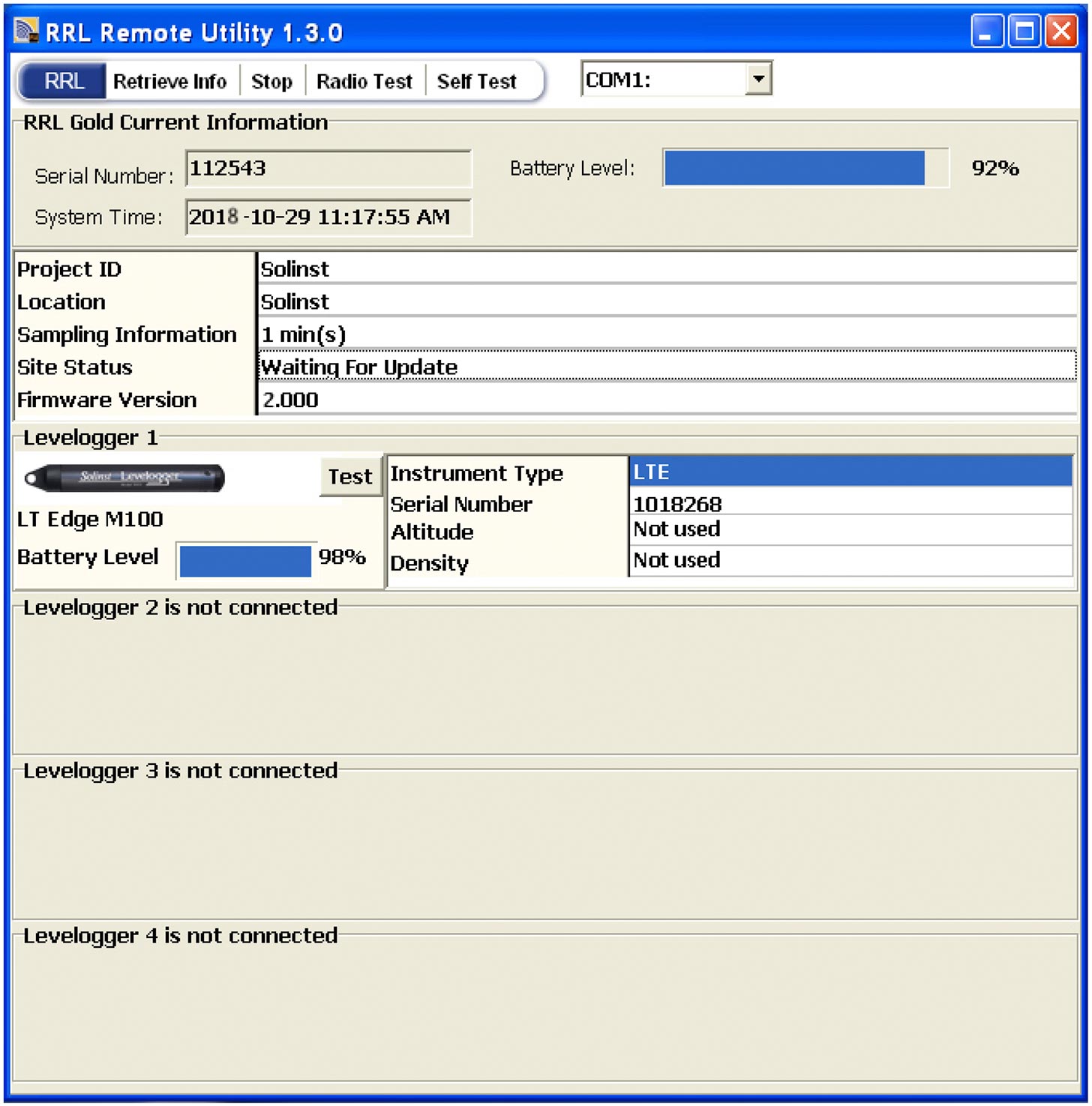 RRL User Guide: 5 RRL Remote Utility