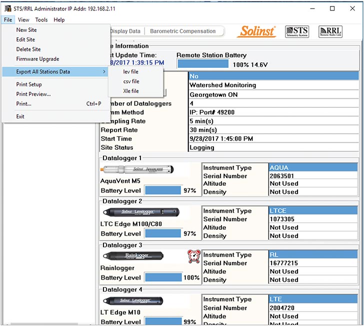 solinst rrl user guide rrl user guide 7 3 1 File Export export data from rrl exporting data from rrl exporting remote radio link data image
