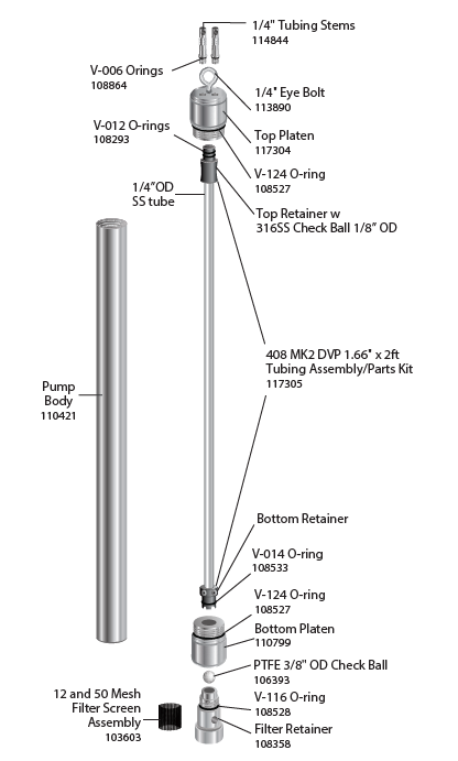 solinst 408 double valve stainless steel pump 1 pt 66 inches in diameter