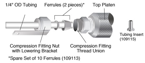 illustration showing tubing connection setup at top of 425 d deep discrete interval sampler