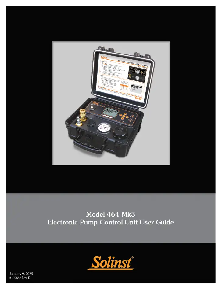 solinst 464 electronic pump control unit 464 electronic pump control unit user guide pneumatic pump control unit 464 user guide image