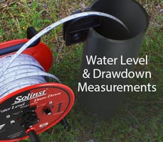 water level & drawdown measurements
