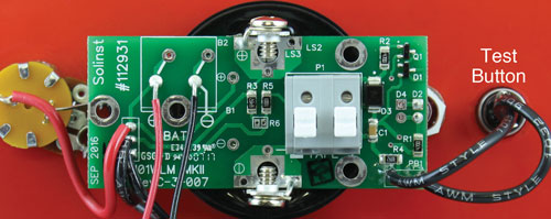 test button connections – mk2 with new style light
