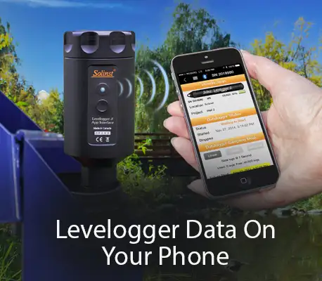 levelogger app interface provides you with levelogger data on your phone