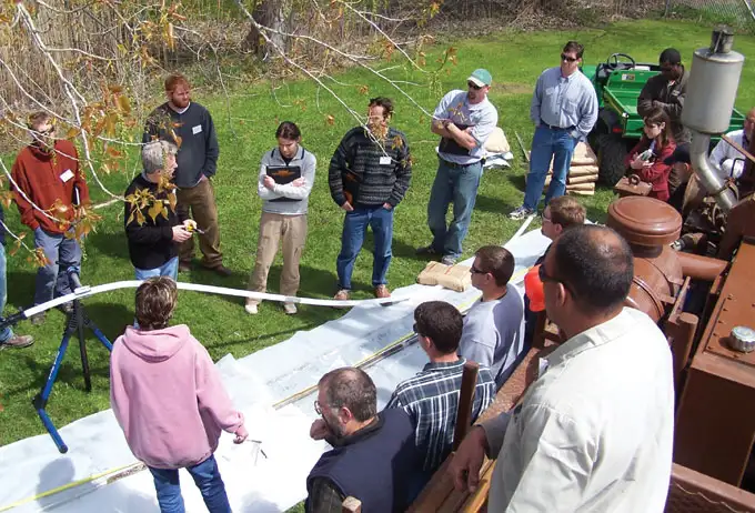 outdoor installation demonstration at premises of parrat wolff<br />
environmental and geotechnical drilling services syracuse new york