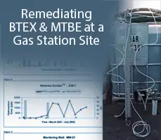 remediating tex and mtbe at a gas station site