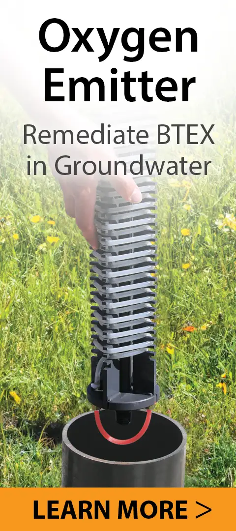 solinst 703 waterloo emitter uses oxygen to remediate btex in groundwater