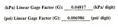 sample vibrating wire transducer calculation