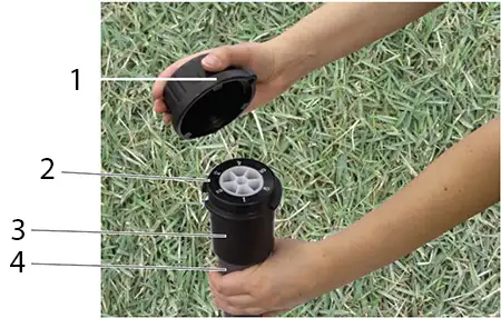 figure 21 bring the pvc pipe up so the cmt multilevel system register seats in the wellhead base